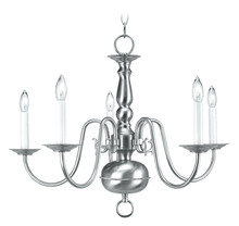  5005-91 - 5 Light Brushed Nickel Chandelier